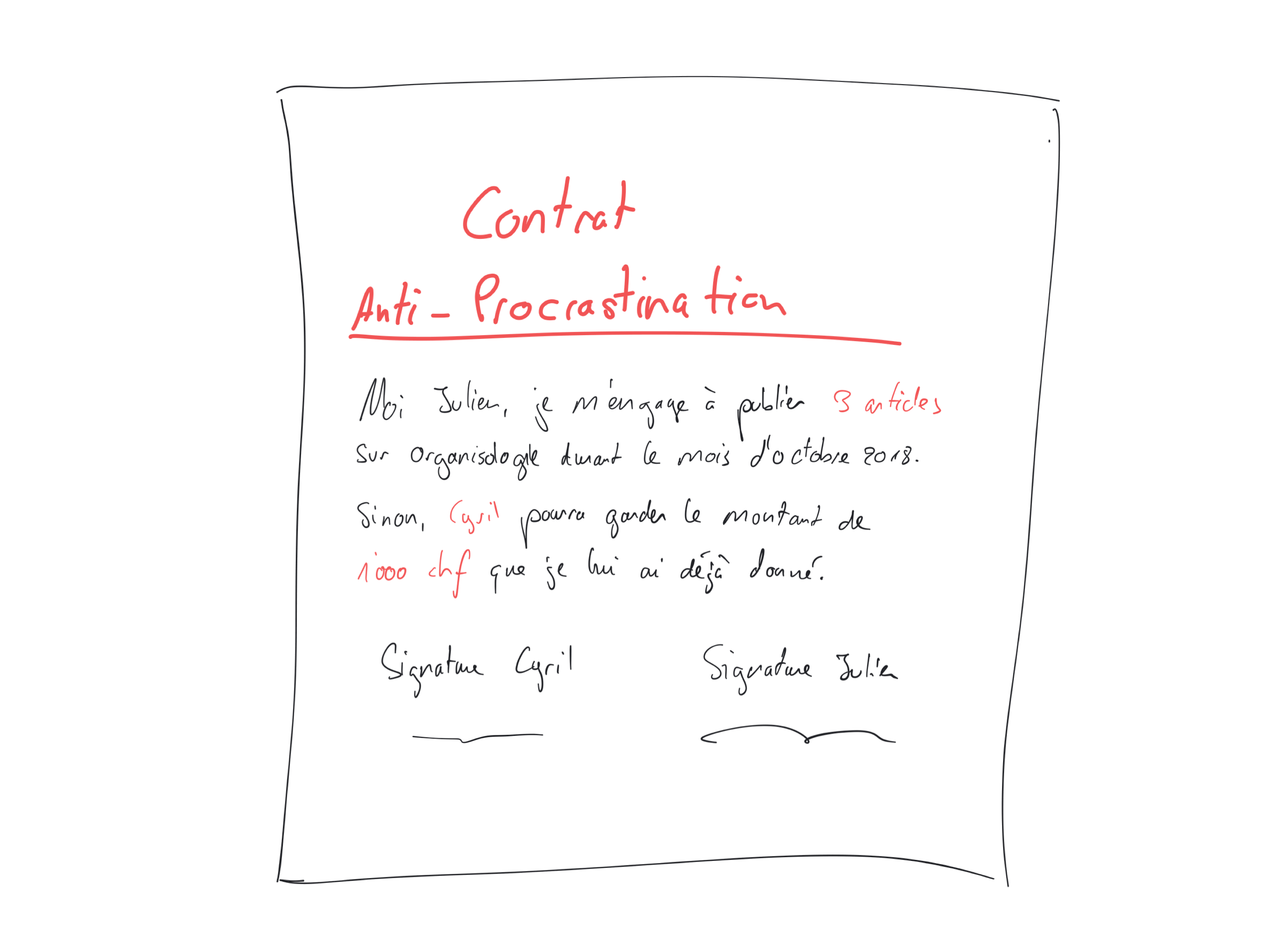 Contrat anti-procrastination